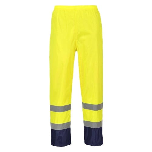 Portwest Mixte H444 Pantalon utilitaire de travail, Jaune/Bleu Marine, XL EU