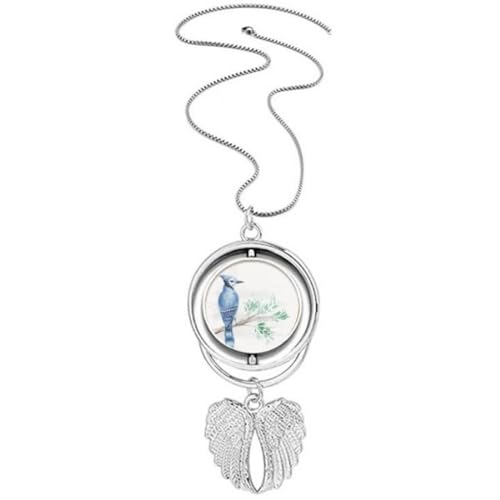 Collier ailes d'ange et perroquet bleu aux finitions de précision