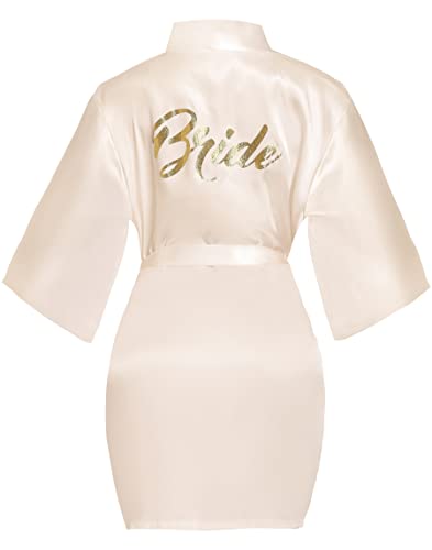 Peignoir Kimono En Satin De Soie BESDEL Femme - Col En V Et Dentelle Pour Une Touche Sexy Et élégante