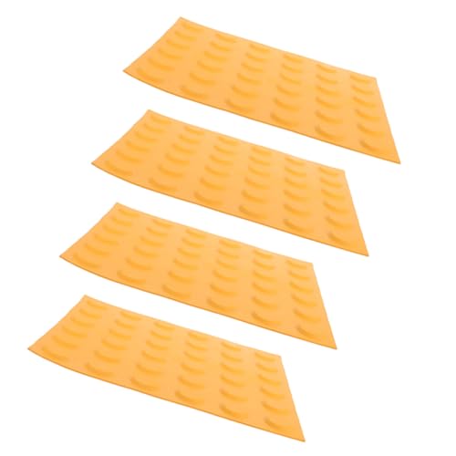 Veemoon Baldosas Táctiles para Pavimento Ciego 25x25 Cm Color Amarillo Puntos Antideslizantes 4 Unidades para Interiores y Exteriores, Guía Sensorial para Personas Discapacidad Visual