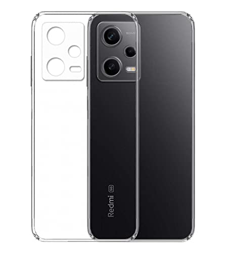 Image of Transparent Soft Silicone TPU Flexible Back Cover Compatible with Redmi Note 12 Pro 5G