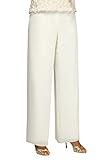 Alex Evenings Women's Straight Leg Dress Pant (Petite Regular Plus Sizes), Ivory, XL