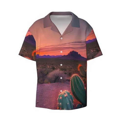 Chemise homme coucher de soleil du désert idéale pour les soirées d'été