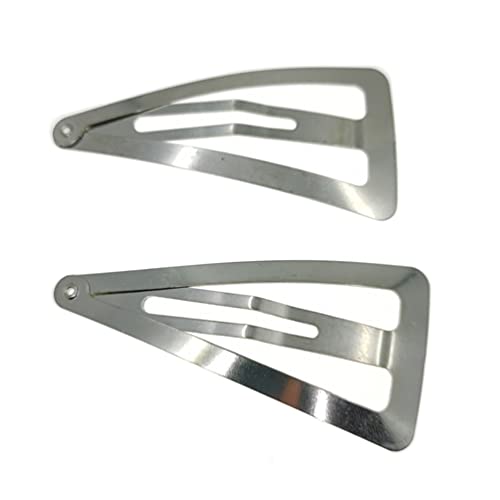 20 Pcs Triangle Shaped Metal Snap Hair Clips No Slip Barrettes Hair Accessories for Girls and Women (Silver) image 5