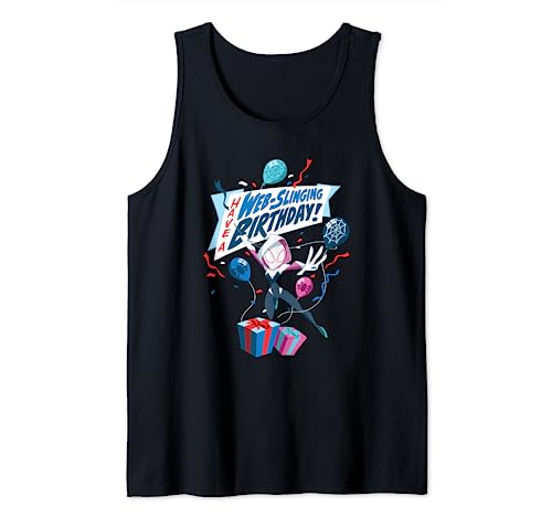 Camiseta Ghost Spider de Marvel tank top infantil para cumpleaños temáticos de Gwen Stacy