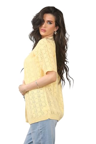 Image of Loxdonz Women's Short Sleeve Cropped Cardigan Sweaters Open Front Bolero Short Shrugs for Women