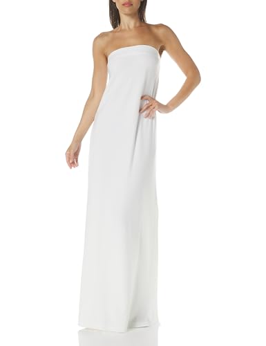 Image of Norma Kamali Women's Strapless Tailored Side Slit Gown