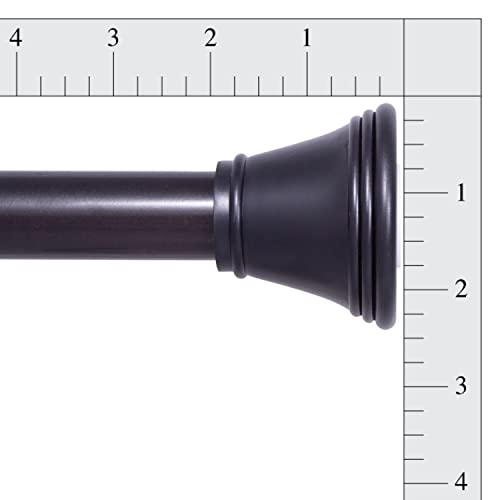 Interior Living 42-72 In. Adjustable Decorative Standard Shower Rod, Black #TOP4