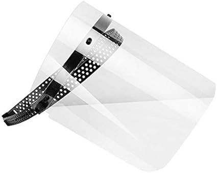 XIAOCUI Pantalla de Protección Facial Transparente, Anti Salpicaduras de Saliva, Visera protección Facial, Amplia Lente Ajustabl, Protección Completa Lente Anti-vaho Resistente a la Visera