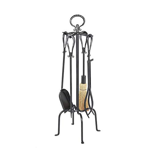 Elegant 5-Piece Wrought Iron Fireplace Tool Set by Minuteman International