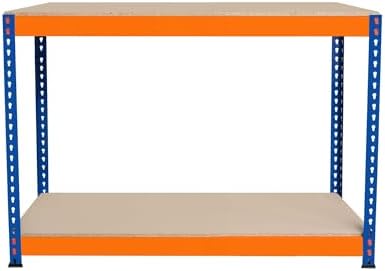 Banco de Trabajo p/Garaje S-Rax 2 Niveles | 120cm x 45cm x 90cm |...