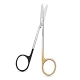 Suture Stitch Scissors with Delicate Hook Surgical Nursing Medical Scissors Perfect for Suture Removal, First Aid, EMS Training Premium Quality Instrument- Stainless Steel (Straight, 13CM)