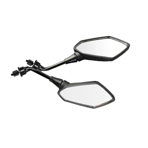 HETEVSCCK Universal 1 Par 8mm 10mm Motocicleta Scooter E-Bike Manillar Extremo Lado Espejos Retrovisores Electromobile Lado Trasero Espejo Convexo(10mm)