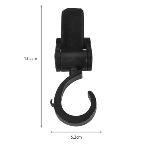 Pacote com 2 ganchos NUZAMAS para carrinho de bebê, ganchos para cadeira, clipes giratórios de 360 g