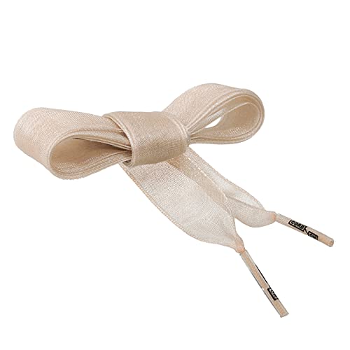 CORD ON - Organza-Schnürsenkel für Schuhe und Sneaker, Breite 15 mm, 1 Paar, beige, 150 Cover