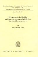 Spieltheoretische Modelle Und Ihre Anwendungsmoglichkeiten Im Versicherungswesen 3428027558 Book Cover