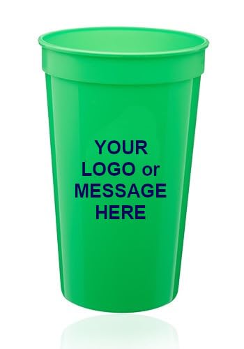 50-Qty Customized 22 oz. Plastic Stadium Cups - Bulk Logo Promotional Products