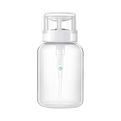 Sakamura Manicure Presstype Bottle Nail Polish Remover Pump Dispenser Empty Bottle Cosmetic Travel Container 200ML Cover