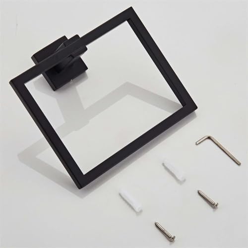 Anneau de serviette carré noir pour optimiser l'espace et sécher vos torchons - 3
