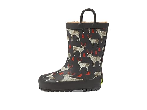 Western Chief Waterproof Rubber Rain Boot, Deer Plaid, 3 US Unisex Little Kid4