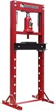 Big RED 20 Ton H-Frame Hydraulic Garage Floor Press - Heavy-Duty Steel Construction with Stamping Plates, 40,000 lb Capacity, Red