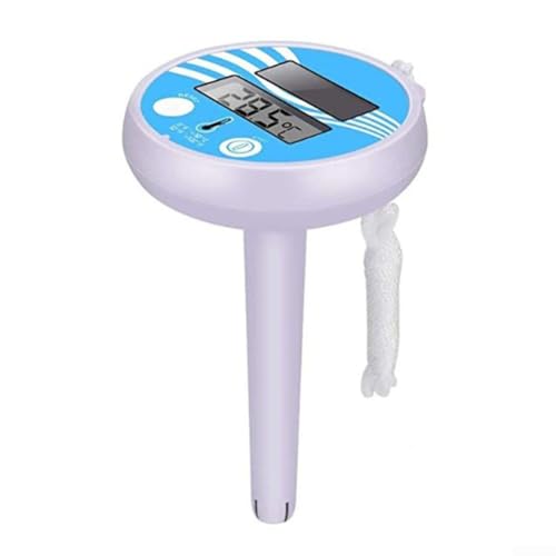 ZYNCUE - Thermomètre de piscine à grand écran solaire, lectures précises, utilisation en intérieur/extérieur