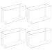mDesign Modern Plastic Adhesive Cabinet and Wall Mount Storage Organizer Bin for Boxed Sandwich Bags, Plastic Wrap, Aluminum Foil, Parchment/Wax Paper, 4 Pack, 3.5" x 11" x 6.5" - Clear