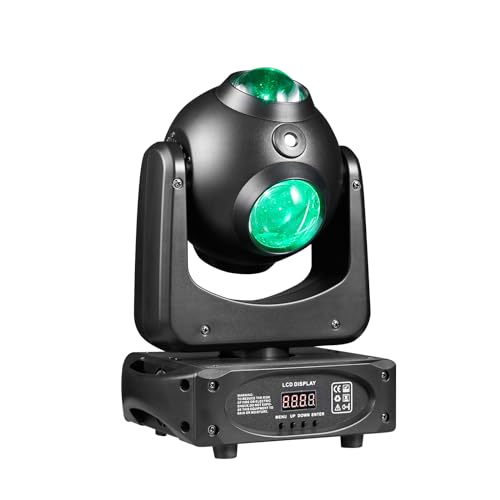 DJ-Party-Lichter, 100-W-Moving-Head-Licht mit Beam-Effekt-Scan-Licht, unendlich drehbare DJ-Lichter mit aktiviertem Ton für Hochzeits-DJ-Partys und Live-House