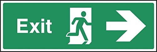 Signtime | Exit arrow right sign| Business Safety | Access | Fire | Warning | Exit | Health and Safety | ISO | Made in UK (Corrugated Plastic)
