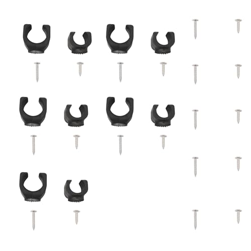YCeru Flashlight Mounting Brackets - 10 Pieces with Screws and Versatile Clips for LED Flashlights and More. Convenient Car Accessories for Truck Mounting(5 Big, 5 Small)