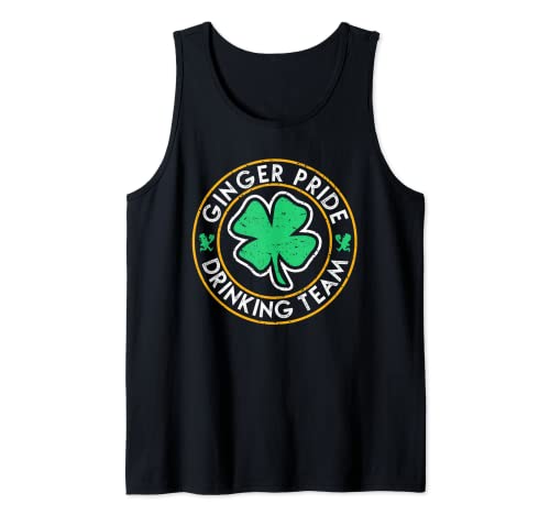 Ginger Pride Drinking Team Red Hair Día de San Patricio Camiseta sin Mangas