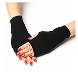 ZouGAOYuAn Gloves Fashion Black Short Half Finger Fingerless Knit Wrist Glove Winter Warm Gloves...