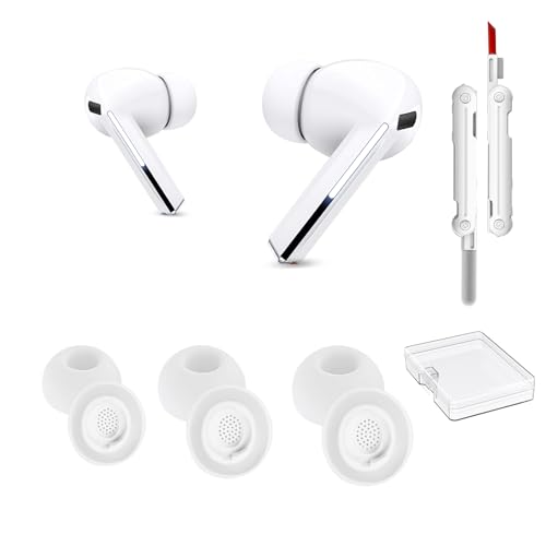 Galaxy Buds 3 Pro Replacement Ear Tips, Premium Silicone Earbuds with Cleaner kit for Samsung Buds 3 Pro Earbuds, Secure Fit(White) - image 1