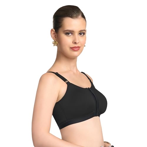 Image of TRYLO Cotton Riza Women's Non-Padded Non-Wired,Full Coverage,Seamless Front Open Bra