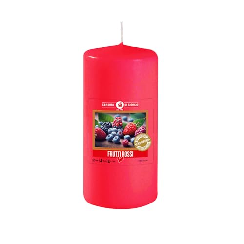 Candela profumata ai frutti rossi - Berries Ø 6 cm h. 15 cm - Senza allergeni