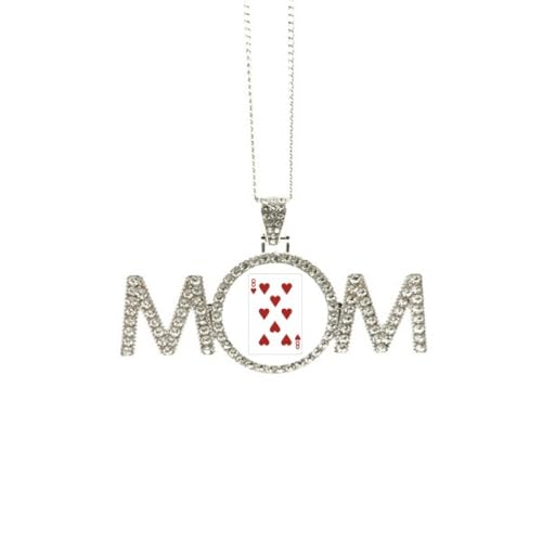 Collier cœur et 8 cartes à jouer pour la Fête des Mères pour maman et grand-mère