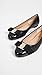 SALVATORE FERRAGAMO Women's Varina Quilted Flats, Nero, Black, 7 Medium US