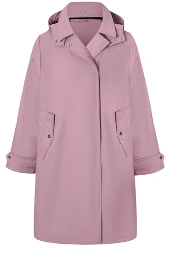 Cromoncent Boys Girls Long Raincoat, Hooded Windbreaker Jacket Waterproof Windproof