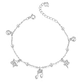Bracelet en filigrane pour femme avec pendentifs en oxyde de zirconium
