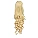Rbenxia Curly Cosplay Wig Long Hair Heat Resistant Spiral Costume Wigs Anime Fashion Wavy Curly Cosplay Daily Party Light Gold 32" 80cm