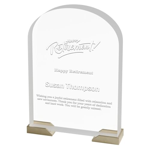 Engraved Acrylic Award Plaque: Perfect for 10-Year Work Anniversary and