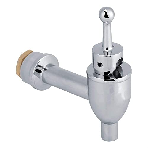 Wine Beer Copper Faucet Tap Barrel Beverage Drink Dispenser Replacement Spigot Wine Making Beer Brewing Kegs Kegging(Chrome)