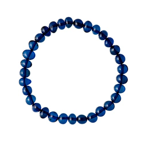 Gioielli versatili: Indossalo con qualsiasi outfit o stile, da boho a chic, e migliora il tuo look con questo gioiello versatile. Idea regalo perfetta: il nostro bracciale in ambra blu è un regalo premuroso e unico che viene apprezzato per molti anni. Realizzato a mano. Il nostro bracciale è realizzato con cura da esperti artigiani che sono orgogliosi del loro lavoro. Apprezzerete l'attenzione ai dettagli in ogni perla.