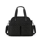 JAMIEKA Water Resistant Quilted Diaper Bag Large Capacity Storage Organizer for Baby Essential Travel and Daily Parent Use