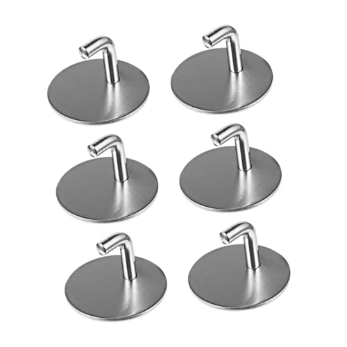 CONGARTENO 6 piezas Gancho de Pared de Acero Inoxidable Colgador Simple para Toallas Abrigos y Sombreros Resistente Taladro para Baño y Hogar