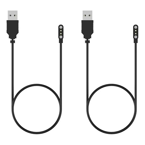 ZOSKVEE 2-Pack Chargers for P95 Smart Watch, Replacement Magnetic Charging Cable USB Charging Cord for P95 Smartwatch Cover
