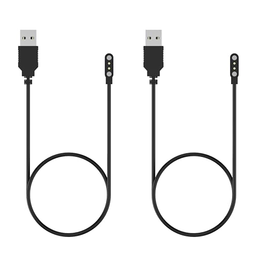 ZOSKVEE 2-Pack Chargers for P95 Smart Watch, Replacement Magnetic Charging Cable USB Charging Cord for P95 Smartwatch