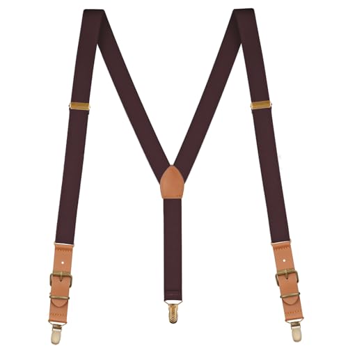 Buyless Fashion Leather End Suspenders for Men - 48