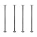 Rustic 30 Inch Industrial Pipe Decor Table Legs - Set of 4, Authentic Rough Black Iron Fittings, Flanges and Pipes for Custom Vintage Tables and Furniture Decorations, DIY Kit with Hardware, 30" X 1"