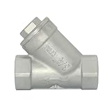 Megairon 3/4' WYE Strainer Mesh Filter Valve,800WOG Y-Spring NPT Female Check Valve,Stainless Steel SS316 CF8M